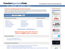 Tablet Screenshot of franchiseopportunityfinder.com